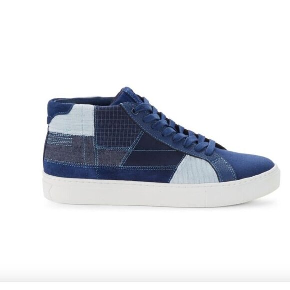GREATS Royale High Patchwork Sneakers Blue Size Men's US 8 - Picture 1 of 9